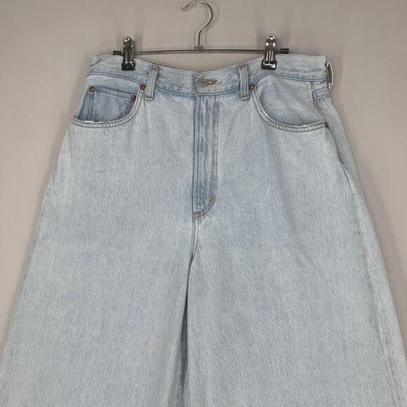 Agolde Women Nolan Jeans 30 Blue Denim High Waist Light Wash Wide Leg 26 - Picture 5 of 13